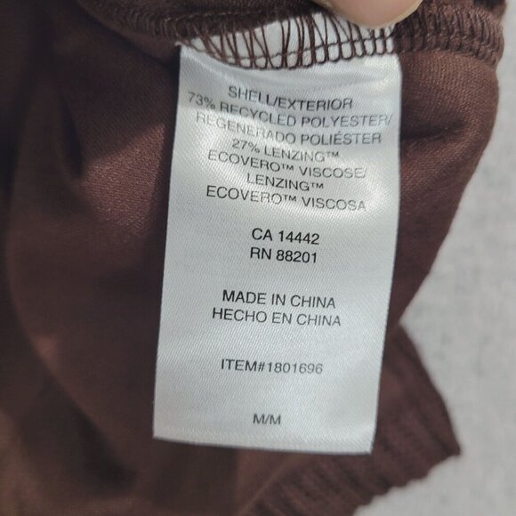 NEW Mondetta EcoVero Brown Collared Long Sleeve Dress M Sustainable// 25CT - Picture 6 of 9